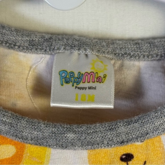 Peppy Mini Colorful Animal Print Kids Sleep Shirt Size 18M - Picture 3 of 4